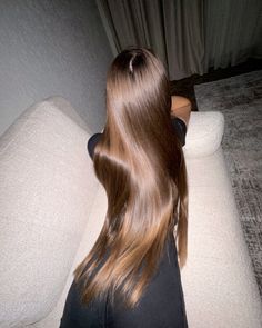 #longhair #hair #dream Vision Board Hair, Nice Hair, Long Brown Hair Aesthetic, Hair Long, Long Silky Hair Aesthetic, Long Shiny Brown Hair, Thick Shiny Hair, Long Shiny Hair Aesthetic, Manifest Long Healthy Hair