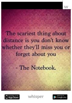 a quote from the notebook about distance