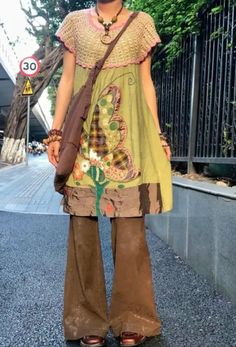 Whimsical Clothes Aesthetic, Whimsy Aesthetic Outfits, Whimsicore Outfits, Whimsical Twee Outfits, Whimsical Outfit Ideas, Funky Aesthetic Outfits, Twee Fashion Outfits, Funky Style Outfits, Granny Outfit