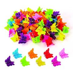 Return Policy Fast Delivery Trusted seller 100 Packs Beautiful Butterfly Hair Clips, Beautiful Mini Butterfly Hair Clips Hair Accessories for Women and Girls (Random color) Product Description PACKAGE INCLUDED: Package comes with 100 Pcs butterfly hair clips, which contain 7 different color, red, pink, rose red, green, blue, purple, yellow. These are coming in random color random quantity. Total in 100 pcs. Material: plastic hair clips with metal spring, all are durable material that not easy to be broken, can satisfy your daily needs Small Size: measuring 2 x 1.8 cm / 0.8 x 0.7 in (LW) each, with an opening width of 30 mm and teeth about 4 mm long. They look cute in your hair and are perfect for you to use and store WIDE APPLICATION: These butterfly claw clips are cute hair accessories, s Outfit Ideas Grunge, Butterfly Hair Clips, Mini Butterfly, Bobby Pin Hairstyles, Hair Accessories For Girls, Color Butterfly, Head Scarf Styles, Butterfly Hair Clip, Butterfly Hair