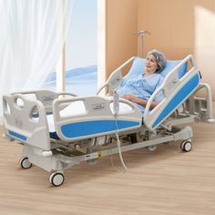 We offer a wide range of high-quality hospital beds to meet the needs of patients and healthcare providers alike. Our beds are designed with patient comfort and safety in mind, featuring adjustable height, head, and foot sections, as well as side rails and locking mechanisms to prevent falls and ensure stability. Alwyn Home | Alwyn Home Branan 5 Functions Electric Hospital Bed ICU Bed w / Thick Mattress & IV Pole 33.0 H x 41.0 W x 90.0 D | Twin | Wayfair Iv Pole, Bed Workout, Adjustable Bed Base, Adjustable Bed, Hospital Bed, Fall Prevention, Elderly Care, Bed Ideas, Adjustable Beds