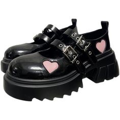 Size 			34 			35 			36 			37 			38 			39 			40 		 		 			Foot Length 			22 			22.5 			23 			23.5 			24 			24.5 			25 		 		 			Heel 			5.3 			5.3 			5.3 			5.3 			5.3 			5.3 			5.3 Y2k Heels, Gothic Boots, Egirl Clothes, Kawaii Goth, Fashion Inspiration Board, Love Hearts, Pink Love, Vintage Shoes, Casual Boots