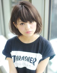 japanese hair style Bob Haircut For Girls, New Short Hairstyles, Cute Haircuts, Girl Haircut, Kids Hair Cuts, Girl Haircuts, Pixie Haircuts, Short Hairstyle, Girl Short Hair