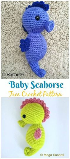 crochet seahorse stuffed animal pattern by meagan