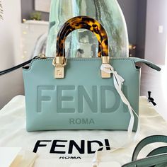 Nwt Comes With A Dust Bag And A Style/Authenticity Card. Comes With A Detachable Adjustable Leather Shoulder Strap. Two Top Handles Gold Hardware Size Mini Retail Price $1750 ++ Tax Fendi By The Way, Fendi Purses, Luxury Bags Collection, Fendi Bag, Luxury Purses, Hermes Bags, Mini Tote, Bags Designer Fashion, Fendi Bags