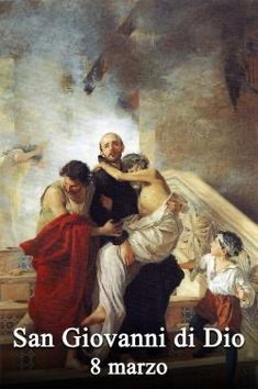 an image of a painting with the words san giovani di dio 8 marzo