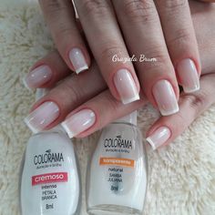 French Manicure White, French Manicure Diy, Nails French Manicure, Spring Acrylic Nails, French Manicure Nails, Manicure Diy, Toenail Polish, White Polish, Super Nails