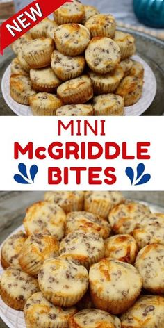 mini mcgridle bites on a plate with the title overlaying it