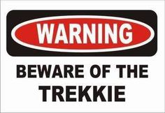 warning beware of the trekke sign is shown in red and black on a white background