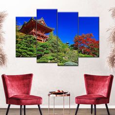 Japanese Tea Garden Wall Art is sure to awaken the wanderlust in you. Make room in your home for your dream destination and welcome this top-quality canvas art print. Chureito Pagoda, Japan Wall Art, Japanese Tea Garden, Land Of The Rising Sun, Cherry Blossom Japan, Spring Wall Art, Heavenly Places, The Rising Sun, Garden Artwork