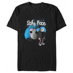 Join Sal Fisher, aka Sally Face as he and his friends investigate local murders in the exciting indie adventure game created by Portable Moose, Sally Face! This Men's Sally Face Portrait Close-Up Graphic T-Shirt features a full body and face portrait of Sal Fisher with his name in a distressed style at the top. Get some new Sally Face apparel today and join the boy with the prosthetic face on his next investigation! Sally Face Gifts, Prosthetic Face, Sally Man, Sal Fisher, Face Portrait, Sally Face, Mens Graphic T, Adventure Game, Drawing Tutorials