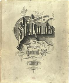 an old advertisement for the st louis concert, with black and white lettering on it