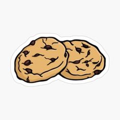 two chocolate chip cookies sticker