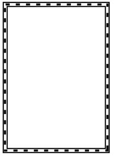 a black and white square frame with checkered border on the edges, in an empty space