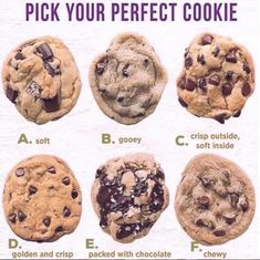 the different types of chocolate chip cookies