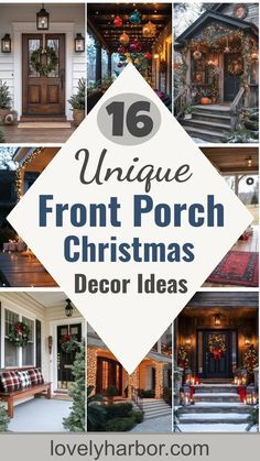 Outdoor Porch Christmas Tree Ideas, Simple Christmas Outdoor Decorations, Christmas Covered Porch, Christmas Small Porch Decorating Ideas, Porch Post Christmas Decorations, Front Christmas Decorations Porch Ideas, Outdoor Christmas Front Porch Ideas, Front Porch Decorating Christmas, Outside Decorations For Christmas