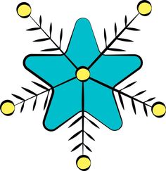 Isolated Blue And Yellow Color Snowflake Icon. Snowflake Icon, Yellow Color, Royalty Free, Yellow, Blue