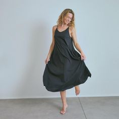 This dress was thoughtfully designed to throw on and go, while still looking polished and feminine. You’ll love the spaghetti straps, v-neck front and back, and side pockets. Go ahead, upgrade your house dress. House Dress, Go Ahead, Long Dress, Spaghetti Strap, Spaghetti