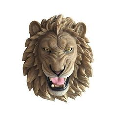 a close up of a lion head on a white background