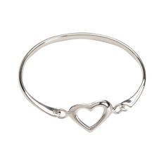 Bangle (Heart) - Sterling Silver Heart Bracelet Cheap Nickel-free Children's Bracelets, Cheap Silver Heart Bracelet As Gift, Cheap Nickel-free Heart-shaped Bracelets, Kids Bracelets Silver, Cheap Silver Heart Bracelet For Gift, Toddler Jewelry, Silver Smithing, Sterling Silver Heart Bracelet