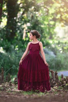 Simply stunning, this gown is just as pretty coming as it is going! This stretch cotton jersey dress will have your girl in a twirl. From the crochet bodice down to the lace ruffled hem, twirl her around to find a sweet tie back, for just the right fit. This soft, stretchy cotton is perfectly comfortable and machine washable. Bohemian Flower Girl Dress, Trish Scully, Flowy Wedding Dress, Dress Layers, Beach Wearing, Crochet Bodice, Big Girl Dresses, Flower Girls Dresses, Wedding Dress Flowy