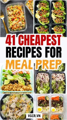 the best meals for meal prep are shown here