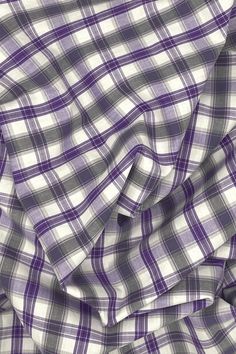 the purple and white plaid fabric is very soft