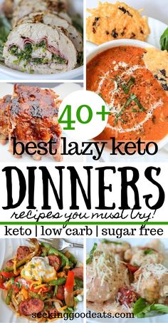 Lazy Keto Meals, Keto Quiche, Easy Keto Dinner, Lazy Keto, Desserts Keto, Recipes Pork, Ketogenic Diet Meal Plan, Recipes Seafood, Keto Dinners