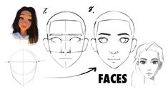 how to draw the face and head