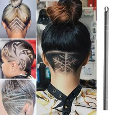 Undercut Hair Designs, Balayage Lob, Undercut Designs, Undercut Long Hair, Shaved Hair Designs, Undercut Women, Hair Tattoos, Hair Scissors, Undercut Hairstyles