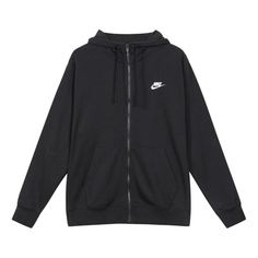 Nike Sweet Shirt Parka French Terry Full Zip Hoodie Black BV2649-010 (Men's/Casual/Zipper/Gift Recommend) Mens Black Zip Up Hoodie, Black Nike Zip Up, Black Nike Jacket, Sweet Shirts, Nike Hoodies, Nike Zip Up Hoodie, Black Nike Hoodie, Black Zip Up Hoodie, Nike Casual