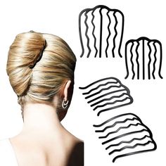 PRICES MAY VARY. Metal Hair Fork: package comes with 4 x U- shaped hair side comb in 2 sizes (2 pcs for each size); helps you create French twist, knot, bun and other fashion hairstyles in a quick way, idea for daily use, dates, shopping, parties and more Reliable Quality: these hair clips made of high quality alloy, not easy to break, sturdy, lightweight and long-lasting; hold your hair tight and comfortable to wear Elegant & Classic Design: these U shaped hair pins are simple but practical; th Thanksgiving Hairstyles, Curly Hair Accessories, Thanksgiving Hair, U Shaped Hair, Hair Tool, French Twist Hair, Bun Updo, Twist Hair, Hair Fork