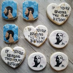 decorated cookies with the words if you're reading this my birthday, and images of martin luther king