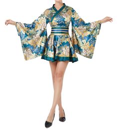 PRICES MAY VARY. 【Material】 This product is made of high quality polyester, using hot stamping process, very comfortable and soft, suitable for pajamas and bathrobes. This product includes kimono *1, belt *1, bow *1. 【design】A traditional Japanese kimono in the style of Japanese anime, This dress adopts more advanced printing techniques, gold bronzing technology, and the golden stripes beside the flowers shine in the light, revealing an elegant atmosphere all the time. This outfit will never dis Chinese Kimono, Japanese Kimono Dress, Traditional Asian Dress, Japanese Costume, Night Pajama, Traditional Japanese Kimono, Venus Fashion, Traditional Kimono, Japanese Dress