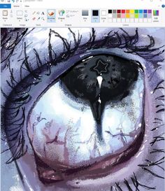 an eye is shown in this drawing software