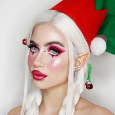 @abbyroberts.on Instagram Christmas Elf Makeup, Xmas Makeup, Abby Roberts, Xmas Elf, Makeup 101, Elf Ears, Lots Of Makeup, Elf Ideas