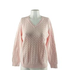 Nwt $46 Fall Textured Sweater Petite Xl Cable Knit Baby Pink Cozy 100% Cotton Pit To Pit: 22.5" Length: 26" We Do Accept Reasonable Offers :) Our Items Are All Carefully Examined, Measured, Photographed, And Stored In A Smoke-Free Environment. - 100% Authenticity Guaranteed. Shipping Via Usps 2-3 Day Mail With A Tracking Number Uploaded Shipping Every Day Except Sundays. Please Feel Free To Ask Any Questions/Concerns You May Have. We Drop New Items Daily Be Sure To Save Our Store To Get The Firs Classic Pink Knit Sweater, Classic Pink Cable Knit Sweater, Pink Cable Knit Sweater, Textured Sweater, Karen Scott, Ebay Seller, Baby Knitting, Baby Pink, New Items