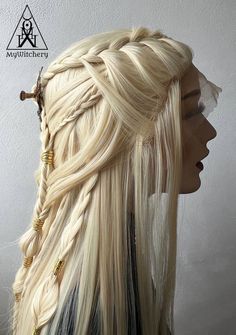 Fae Cosplay, Elven Hairstyles, Elven Princess, Celtic Hair, Birthday Hairstyles, Princess Fairy, Larp Costume, Fantasy Hair, Fancy Hairstyles