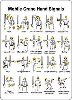 a poster with instructions on how to use crane hands