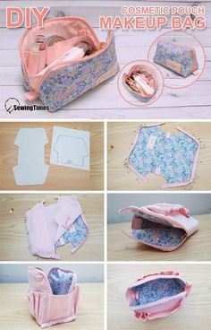 the instructions for how to make a cosmetic bag