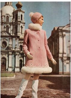 1960s Winter Fashion, Early 60s Fashion, 60s Mod Fashion, Decades Fashion, Russian Clothing, 1960s Outfits, 1960s Style