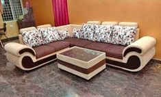 Sofa set made up of wood and cushion material Suitable for home decore purpose  Measurement -6 seater