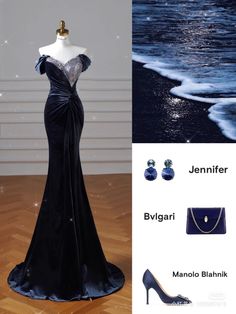 Navy Blue Prom, Hot Prom Dress, Blue Prom Dresses, Navy Blue Prom Dresses, Gowns Dresses Elegant, Gaun Fashion, 파티 드레스, Fashion Drawing Dresses, Long Sleeve Evening Dresses