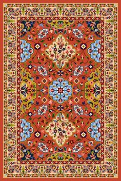 Carpet Design Pattern, Map Rug, Rug Patterns, Patterned Rug, Motif Design, Carpet Colors, Carpet Design, Patterned Carpet, Persian Carpet