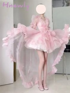 47580601647272|47580601680040|47580601712808|47580601745576 Kawaii, Melanie Concert, Pink Ballet Dress, Birthday Female, Silk Prom Dress, Sweet Dresses, Pink Silk Dress, Puff Dress, Oc Inspo