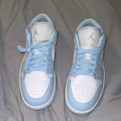 Women’s Air Jordan 1 Low Ice Blue Sneakers Size 9.5 In Great Condition Barely Worn. Jordan 1 Low Ice Blue, Jordan Shoes Women, A Night Under The Stars, Night Under The Stars, Jordan Blue, Womens Air Jordans, Womens Jordans, Quince Ideas, Air Jordan 1 Low