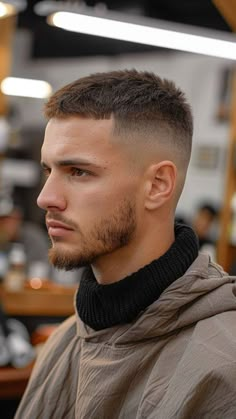 11 Short Fade Haircuts For Men To Try in 2025 - LIFESTYLE BY PS Men’s Modern Hairstyles, High Fade Short Hair Men, Men S Haircut Short, Skin Fade Short On Top, High Skin Fade Short Top, Men’s High Fade Buzz Cut, Crew Haircut Men, Undercut Short Hair Mens, Short Skin Fade Haircut Men