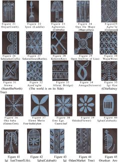 an image of different patterns and designs on the back of a sheet of paper with text below