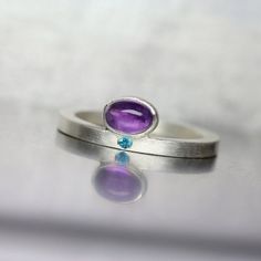 Ring Purple, Stacking Rings, Electric Blue, Jewelry Inspiration