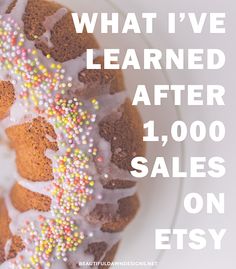 a white plate topped with donuts covered in frosting and sprinkles